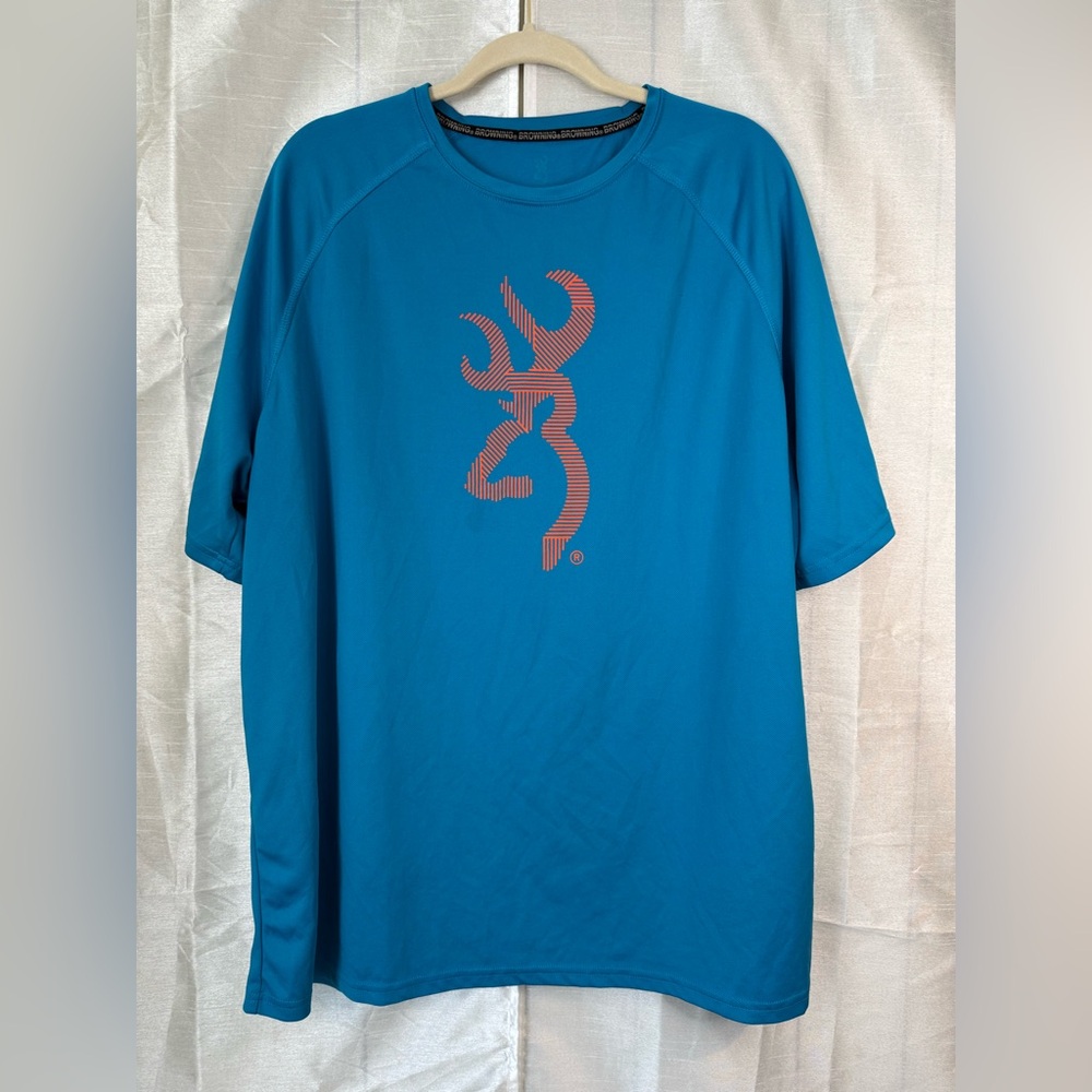 Blue Graphic Men's Shirt browning flawed